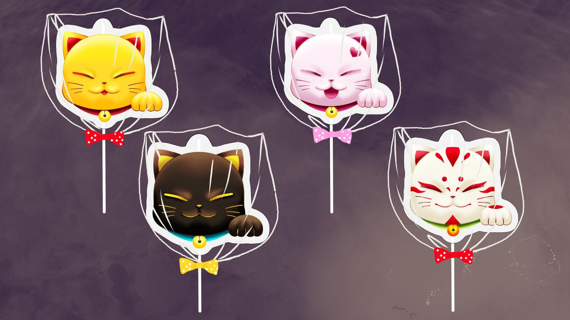 Lollipop Cat charms