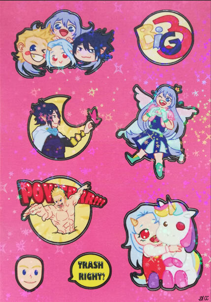 Big Three + Eri Sticker Sheet